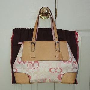 Coach Optic Satchel with Vachetta Trim